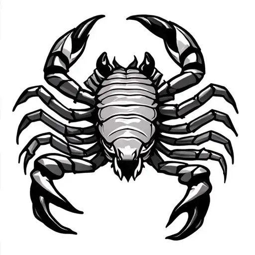 Scorpion Polynesian Style Tatoo Design