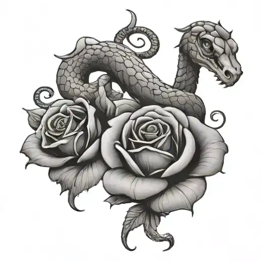Snake And Rose