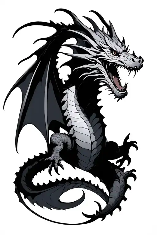 Dragon Suspended In Air