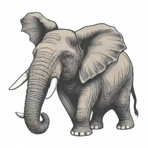 Elephant Standing On A Bullet