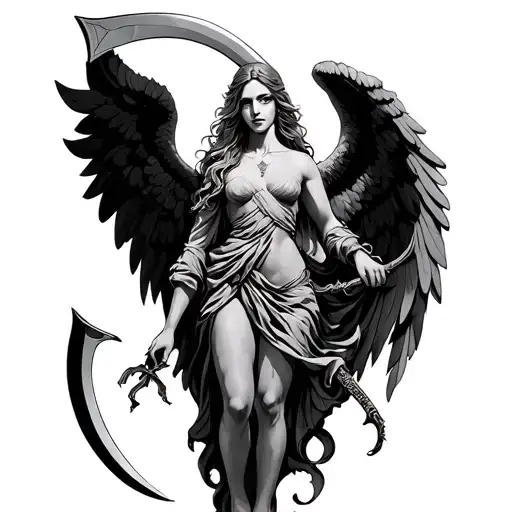 Arch Angel With A Scythe