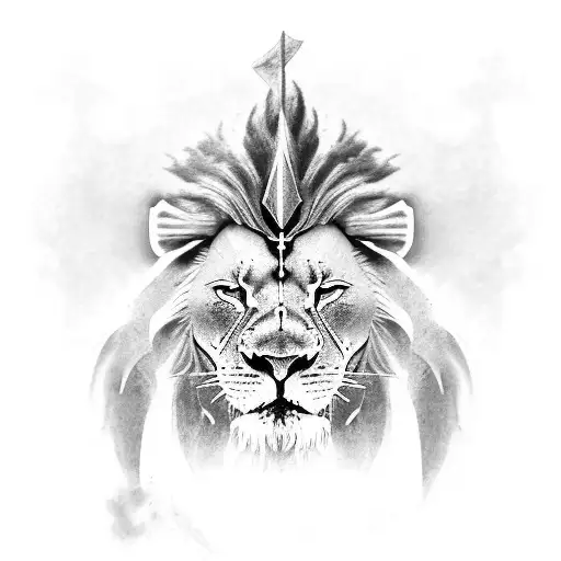 Spartan Fighting Lion