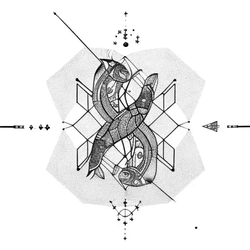 Pisces Constellation With A Geometric Twist