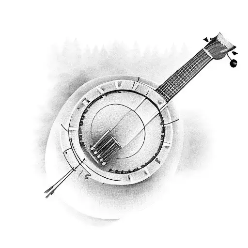 Guitar Banjo Horse Mountains