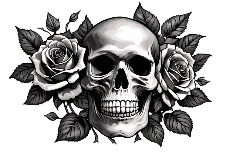 Skull And Roses Growing