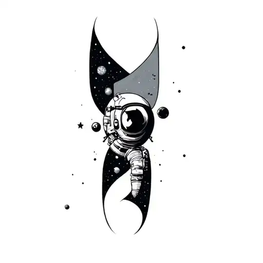 Coverup Space Themed Tattoo Design