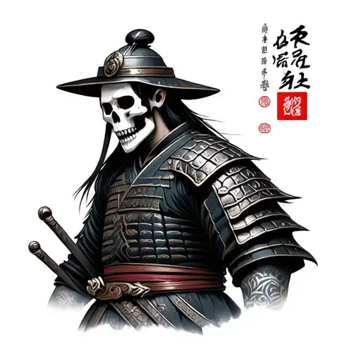 Samurai With Skeleton Face