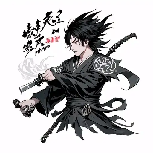 Tanjiro Kamado Del Anime Demon Slayer With Solar Breathing