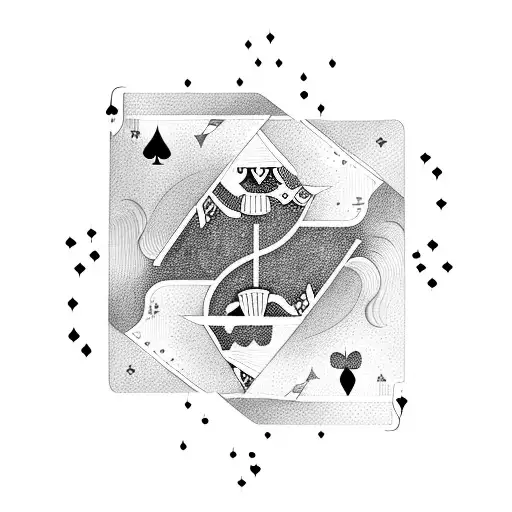 A Deck Of Cards Floating In Outer Space With Constellations Forming The Suits