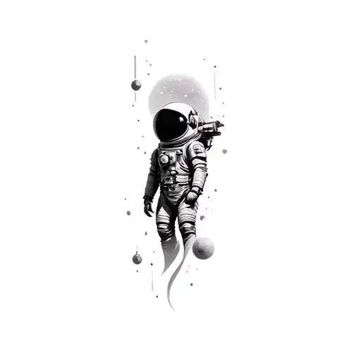 Coverup Space Themed Tattoo Design