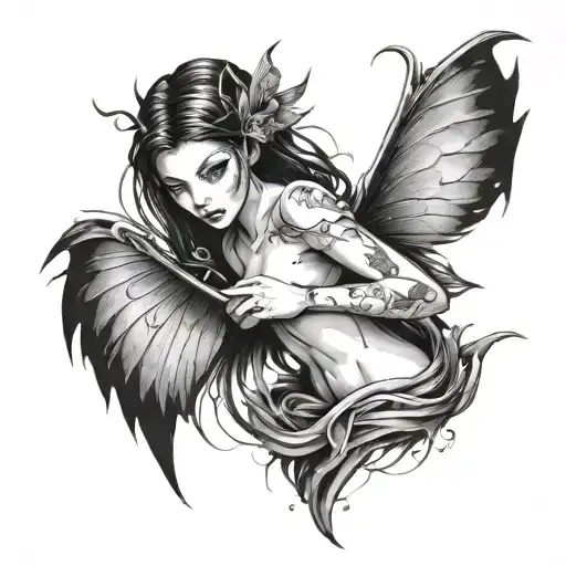 Dark Fairy With Broken Wings
