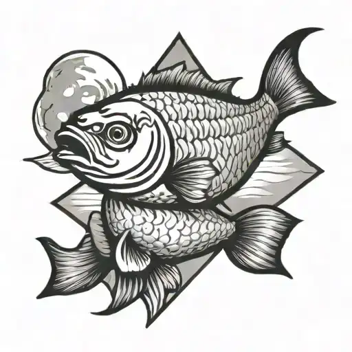 Fish In Moon Tarot Card