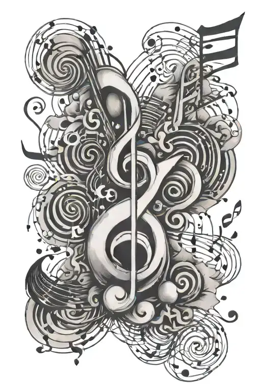 6S And 7S With Music Notes