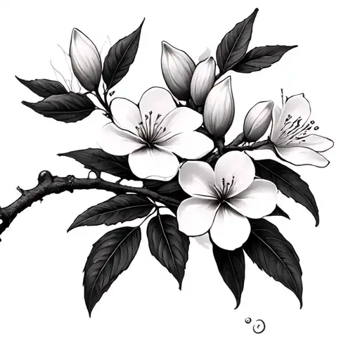 Almonds Tree Flowers Dark Side