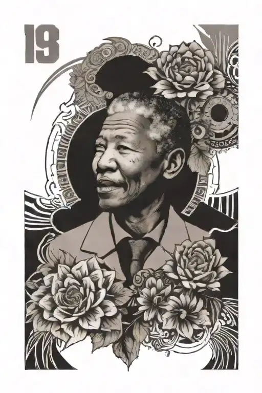 1998 Date Of Birth Mandela Design With Elements