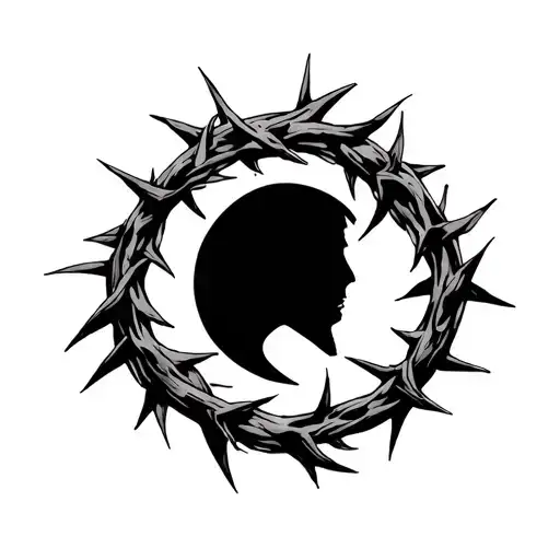 Crown Of Thorns Tattoo Design That Wraps Around The Arm