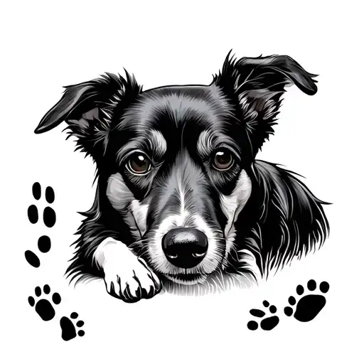 Curita And A Dog Footprint