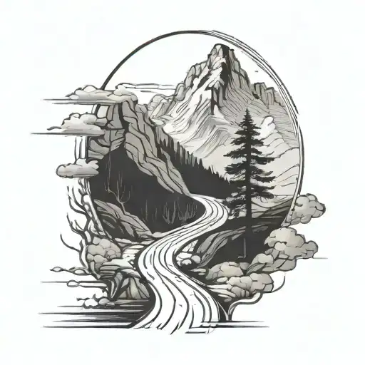 Mountain Road Leading Towards