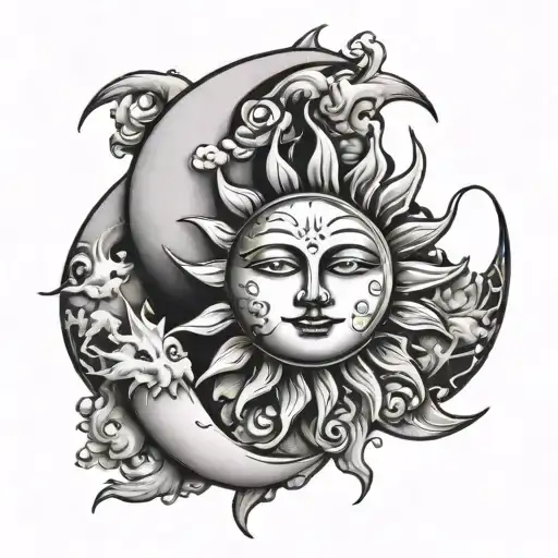 Sun And Moon Surrounded