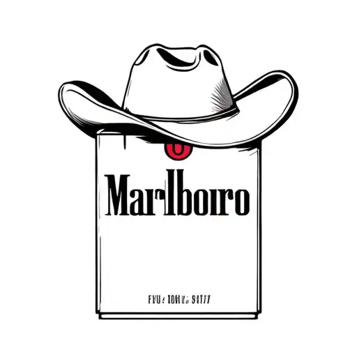Marlboro Cigarette Box With Cowboy Hat Flash