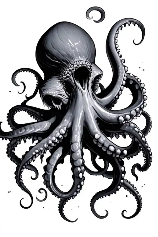 Kracken Octopus Extended Arm Reaching