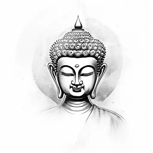 Buddha With Red Flower