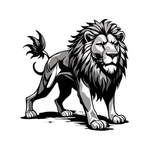 Warrior And A Lion Forarm