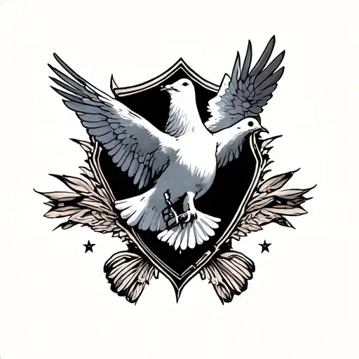 Dove Of Peace With Protection Vest Holding Prc 152