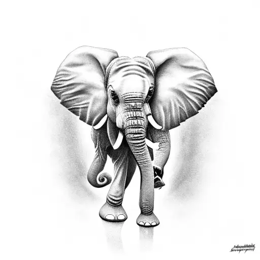 Little Girl Slaughtering An Elephant