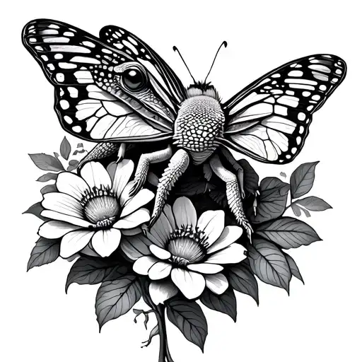 Bees Flowers Butterflys Bearded Dragon