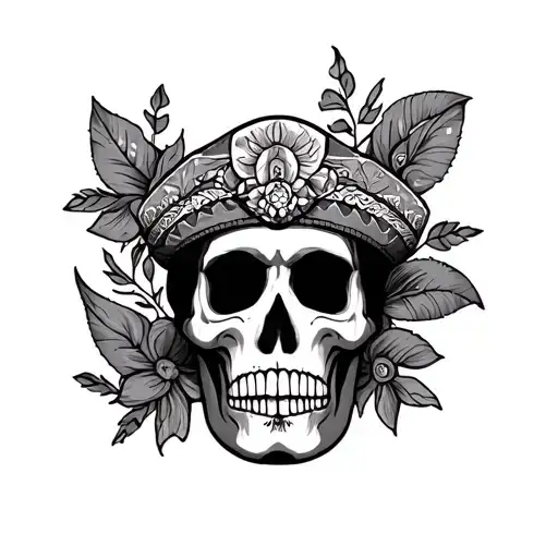 Mexican Style Tattoo Design Combining Elements