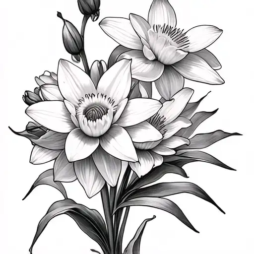 Daffodil Daisy And Water Lillies Wrapping