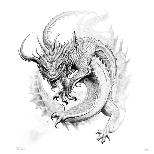 Drakon Moshch' Znaniy I Spokoystviya Dragon The Power Of Knowledge And Tranquility