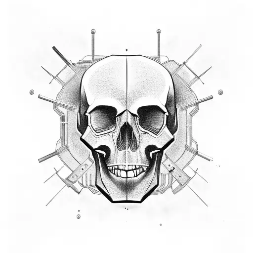 Circuit Board Skull