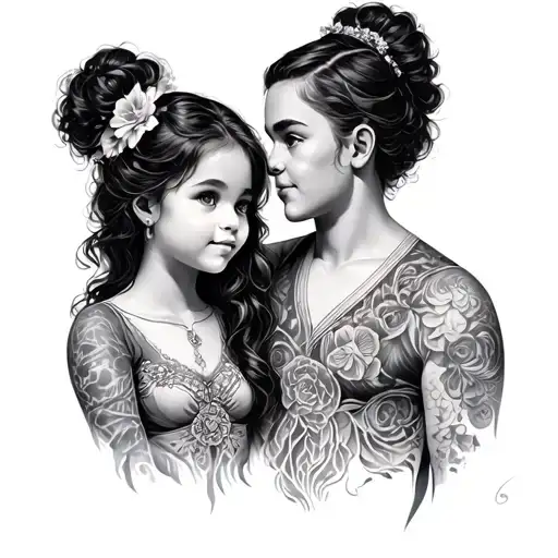 Twin Daughters And Dad And Daughter Based On Union