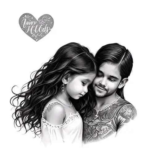 Twin Daughters And Dad