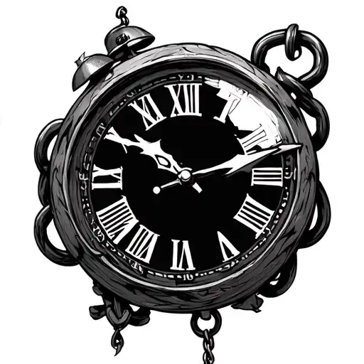 A Clock Or Something That Represents Being Shackled By Time
