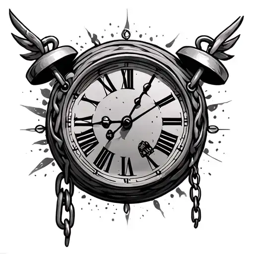 A Clock Or Something That Represents Being Shackled By Time