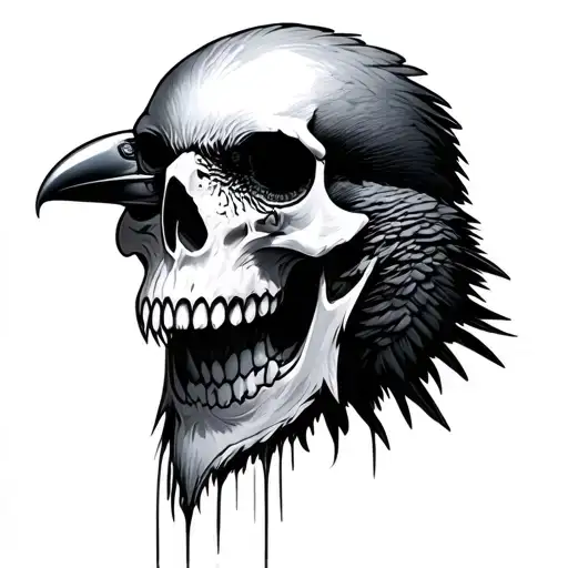 Skull In A Crow