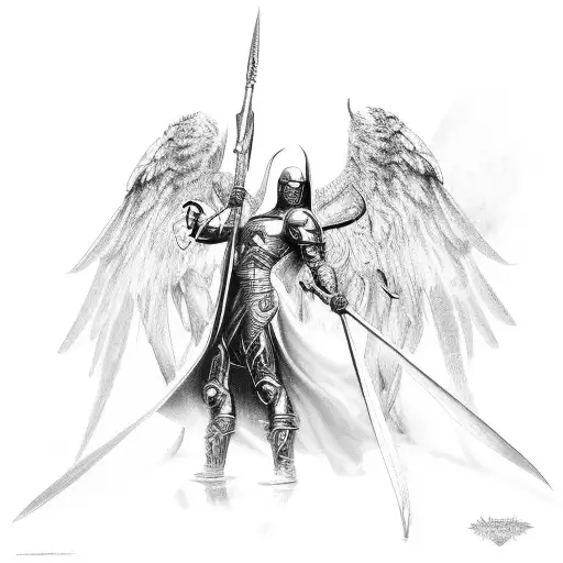 Archangel's Fighting Religious Painting