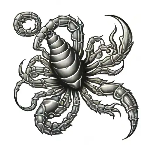 Scorpion With Scorpio Sign Intertwined