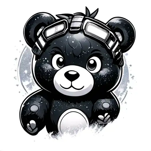 Cyberpunk Carebear Glossy Glitter