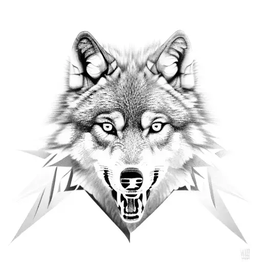 Wolves In A Futuristic 3D Print Style