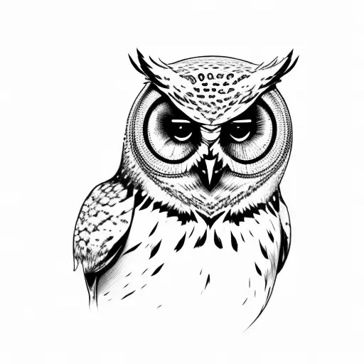 Owl Perched On A Skull