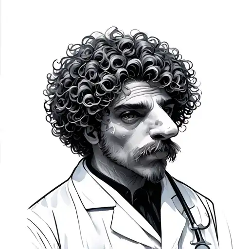 Small Male Chicken Doctor With Curly Hair