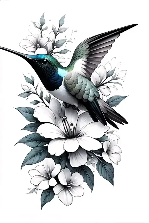 Hummingbird Flowers Cross
