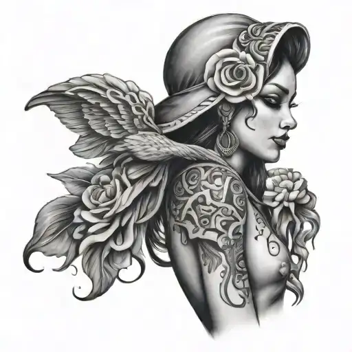 Chicano Girl Black &White