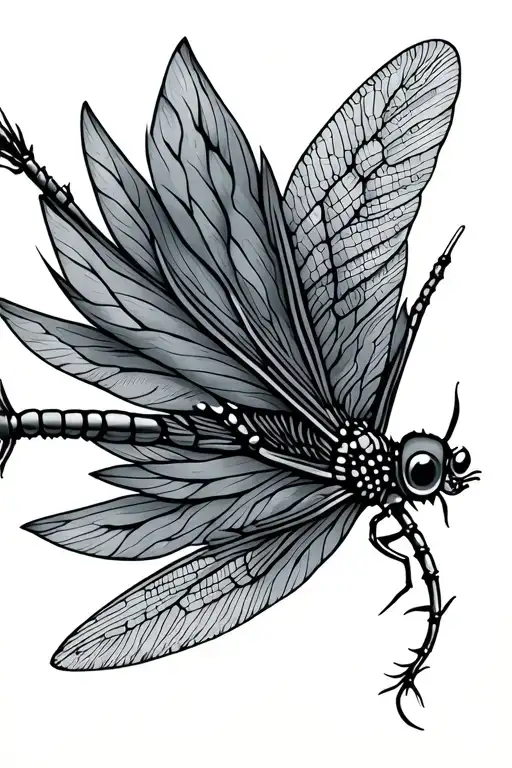 Fly Fishing Lure And Dragonfly