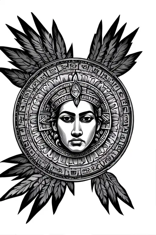 Aztec Calendar With Guerrero