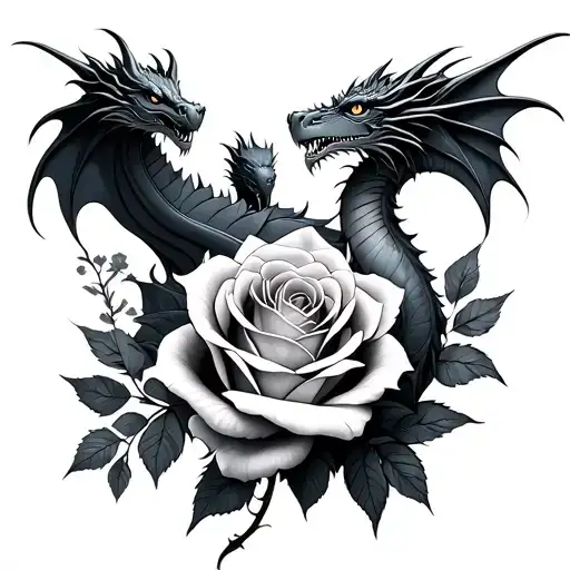 Rose And Dragons With Family